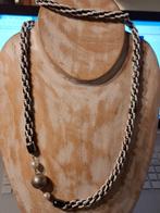 **SALE** Vintage ketting 0,50 eurocent, Ophalen of Verzenden, Zo goed als nieuw, Overige kleuren, Overige materialen