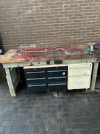 Werkbank inclusief bankschroef en kasten, Ophalen, Zo goed als nieuw, Bankschroef