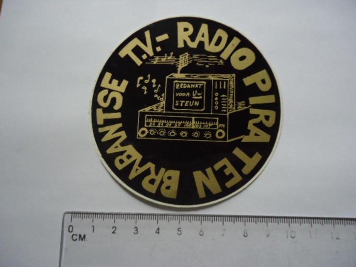 sticker oud TV RADIO Piraat piraten brabant ether zender, Verzamelen, Stickers, Zo goed als nieuw, Bedrijf of Vereniging, Verzenden