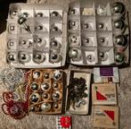 Partij vintage kerstballen, piek, slingers, kaarsjes, Diversen, Kerst, Ophalen, Gebruikt