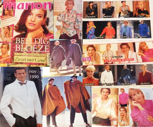 4 X MARION UIT 1990 - de nuimmers 1, 8, 9 en 11. voor ieder, Hobby en Vrije tijd, Kledingpatronen, Zo goed als nieuw, Overige typen