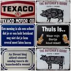 Thinking asshole no doubt reclamebord van metaal wandbord, Info@deconoord.nl, Deco Noord, Nieuw, Ophalen of Verzenden