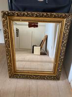 Gouden Spiegel met sierlijke lijst, Ophalen, Gebruikt, 100 tot 150 cm, Rechthoekig