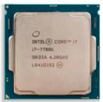 Intel Core i7 7700K 4.2GHz CPU met Socket LGA 1151, Computers en Software, Ophalen of Verzenden, Gebruikt, 4 Ghz of meer