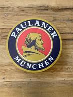 Reclamebord Paulaner logo embleem 40x40cm aluminium, Verzamelen, Ophalen of Verzenden, Nieuw, Reclamebord, Plaat of Schild, Overige merken