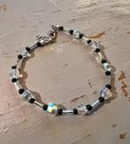 Vintage kristallen Aurora borealis armband costume jewelry, Ophalen of Verzenden, Zo goed als nieuw, Zilver, Met bedels of kralen