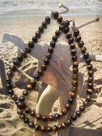 Tijgeroog Ketting - Nieuw & Handgemaakt, Sieraden, Tassen en Uiterlijk, Kettingen, Bruin, Nieuw, Ophalen of Verzenden, Steen of Mineraal