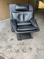 Fauteuil Saporiti Italië Vittorio Introini jaren 70 leer 350, Huis en Inrichting, Fauteuils, Metaal, 75 tot 100 cm, Ophalen of Verzenden