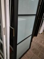 83x201,5cm binnendeur stomp mat glas staallook zwart SL6, Ophalen, 80 tot 100 cm, ., Binnendeur