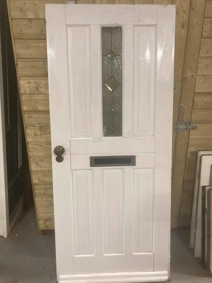 Hardhouten voordeur 875*201, Tuin en Terras, Schuttingen, Zo goed als nieuw, Hout, 1 tot 2 meter, Minder dan 3 meter, Ophalen