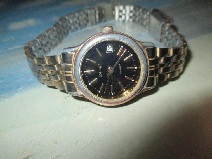 CONDOR/SWISS/QUARTZ/DATUM/3 ATM/WEINIG GEDRAGEN/KOOPJE., Sieraden, Tassen en Uiterlijk, Horloges | Dames, Nieuw, Overige merken