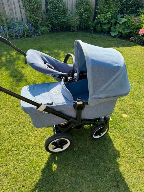 Bugaboo donkey 2 (inc 2 maxi cosi’s, 2 stoeltjes 2 reiswieg), Kinderen en Baby's, Tweelingen en Meerlingen, Gebruikt, Kinderwagen of Buggy