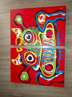 Abstracte schilderijen set originele Fabrice, Ophalen of Verzenden