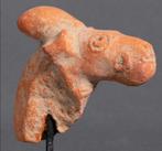 Antiek Zoomorphic terracotta hoofdje 2400-1750 BC., Antiek en Kunst, Antiek | Keramiek en Aardewerk, Verzenden