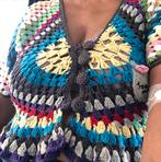 Gehaakt vest - kleurrijk en uniek!, Ophalen of Verzenden, Zo goed als nieuw