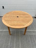 Prachtige teakhouten tuintafel - 115 cm - Gloster, Tuin en Terras, Tuintafels, Ophalen, Zo goed als nieuw, Rond, Teakhout