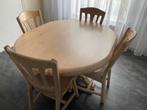 Leuke eiken eethoek, Huis en Inrichting, Complete eetkamers, Ophalen, Zo goed als nieuw, 4 tot 6 stoelen
