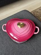 Le Creuset gietijzeren hartjes braadpan laag 20 cm – Berry, Ophalen of Verzenden, Nieuw, Gietijzer, Koekenpan of Braadpan