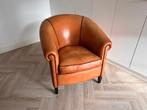 CLUB FAUTEUIL stoel | Bruin leer, Huis en Inrichting, Fauteuils, Ophalen, Gebruikt, Leer, Klassiek, 50 tot 75 cm