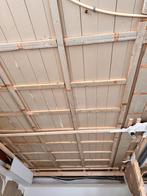 Houten plafond, 48m2, zelf te verwijderen, Ophalen, Gebruikt, Hout, Minder dan 20 mm