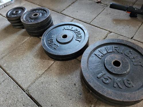 Halterset met Gewichten, Sport en Fitness, Fitnessmaterialen, Gebruikt, Halterset, Armen, Benen, Borst, Buik, Rug, Ophalen