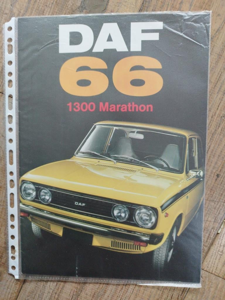 DAF 66 1300 Marathon - Originele Brochure 1972 en 1973, Ophalen of Verzenden, Zo goed als nieuw, Overige merken, DAF