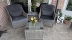 Loungeset, Tuin en Terras, Tuinsets en Loungesets, Kunststof, Gebruikt, Loungeset, Hocker