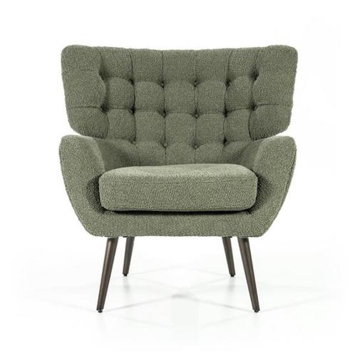 2 jaar oude stoel, groen, stevig, zachte stof, onbeschadigd,, Huis en Inrichting, Banken | Sofa's en Chaises Longues, Zo goed als nieuw