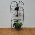 Brocante ijzeren etagère plantenstandaard, hoek rekje Metaal, Valkenswaard, Gebruikt, Info@flashbackfurniture.nl, Flashback Furniture