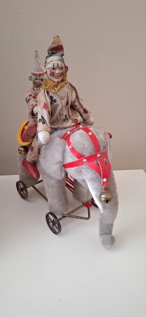 Mooie set Schoenhut clowntjes en Steif circus olifant, Antiek en Kunst, Antiek | Speelgoed, Ophalen of Verzenden