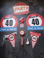 Hoera 40 jaar versiering pakket, Ophalen of Verzenden, Nieuw, Versiering, Verjaardag