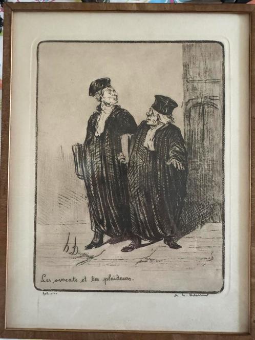 Honoré Daumier - de advokaten en de pleiters, Antiek en Kunst, Kunst | Litho's en Zeefdrukken, Ophalen of Verzenden