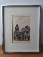 Mooie ingelijste ets van Nootdorp door Bart Reindersma., Antiek en Kunst, Ophalen of Verzenden