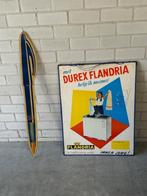 reclamebord Flandria Durex en Bic Balpen, Verzamelen, Ophalen, Gebruikt, Reclamebord
