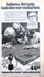 1 vintage advertenties reclames Subbuteo Micro Voetbal 1975, Verzamelen, Verzenden, Gebruikt, Overige typen
