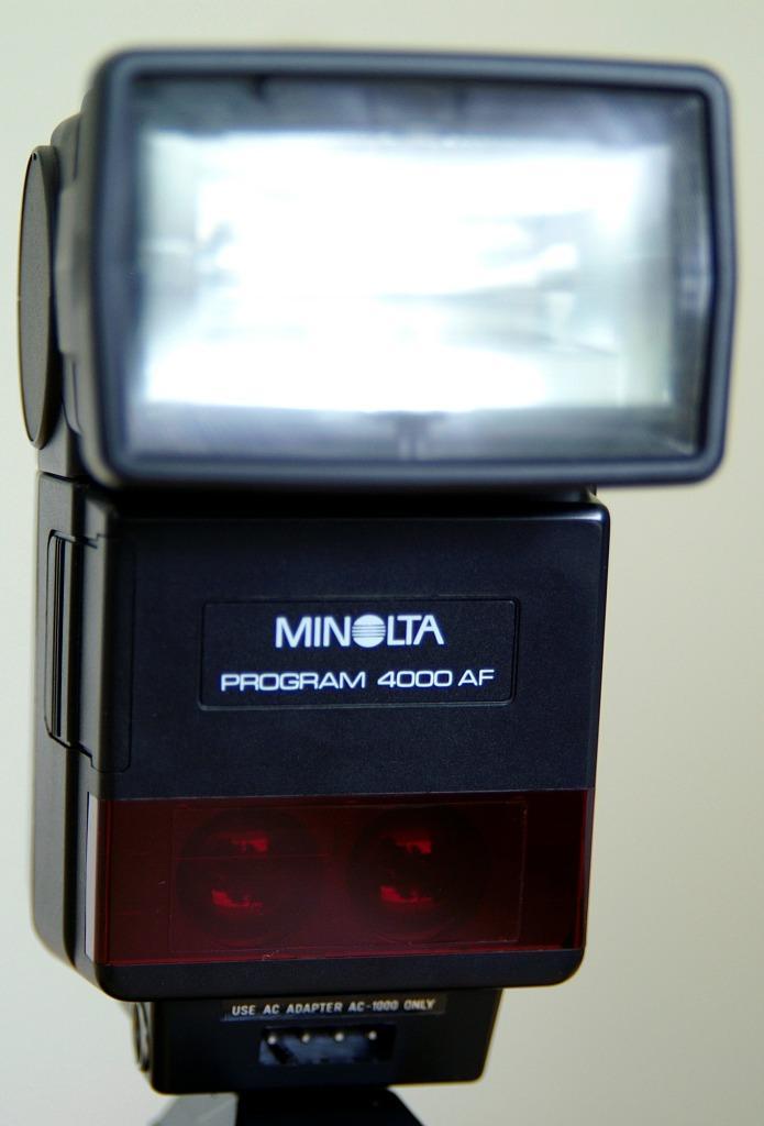 Minolta Program 4000AF 4000 flitser voor 7000 / 5000 / 9000, Audio, Tv en Foto, Fotografie | Flitsers, Gebruikt, Overige merken