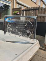 Vierkante Paperweight met Wereldbol Afbeelding presse papier, Antiek en Kunst, Antiek | Glas en Kristal, Ophalen of Verzenden