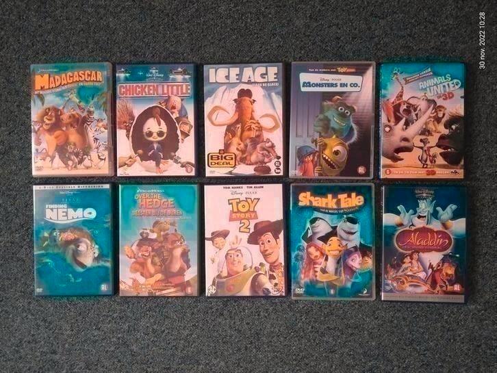 Nieuwstaat 10 x DVD - Walt Disney Pixar en DreamWorks films, Cd's en Dvd's, Dvd's | Kinderen en Jeugd, Zo goed als nieuw, Ophalen of Verzenden