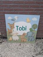Geboortebord Babydieren, Ophalen, Zo goed als nieuw, Geboortebord