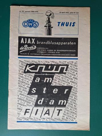 Programma bekerwedstrijd DWS-Ajax 1970 beschikbaar voor biedingen