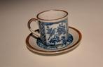 Vintage blauwe kop en schotel., Ophalen of Verzenden, Overige stijlen, Kop(pen) en/of Schotel(s)