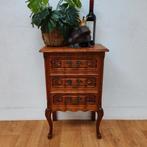 Vintage Queen Ann ladekastje nachtkastje ladekast 909, Gebruikt, Info@flashbackfurniture.nl, Eikenhout, Flashback Furniture