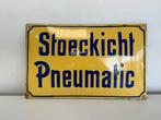 Vintage Emaille Reclamebord - Stoeckicht Pneumatic, Ophalen of Verzenden