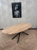 Organische eiken eettafel Leaf + frame 200x100cm *nieuw, Eikenhout, Vijf personen of meer, Overige vormen, Firma hout en staal