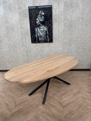 Organische eiken eettafel Leaf + frame 200x100cm *nieuw beschikbaar voor biedingen