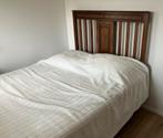 Antiek Twijfelaar Bed 120x200, lattenbodem 140x200, Ophalen, Gebruikt, Bruin, Twijfelaar