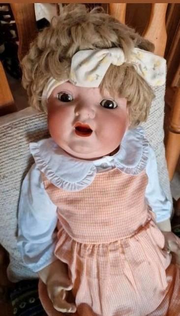 Antieke pop Duitsland, merkje 342.12, Verzamelen, Poppen, Gebruikt, Pop, Ophalen of Verzenden