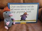 gehaakte mol, die wil weten wie er op zijn kop gepoept heeft, Ophalen of Verzenden, Nieuw, Haken, Overige typen