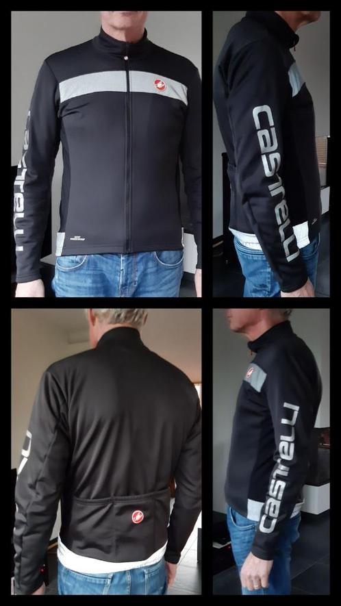 NIEUW Raddoppia zwart racefiets jack CASTELLI, XXL, Fietsen en Brommers, Fietsaccessoires | Fietskleding, Nieuw, Bovenkleding