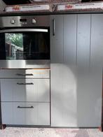 Kast met ingebouwde oven en koelkast, Huis en Inrichting, Keuken | Complete keukens, Ophalen, Gebruikt, Grijs, Overige typen